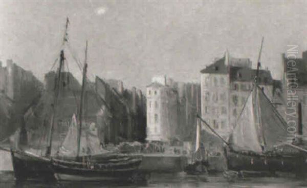 Le Havre Oil Painting by Jules Coignet