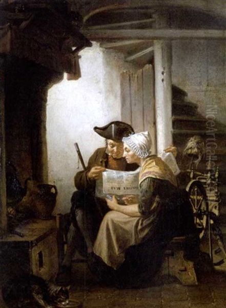 De Laatste Berichten Oil Painting by Jan David Col