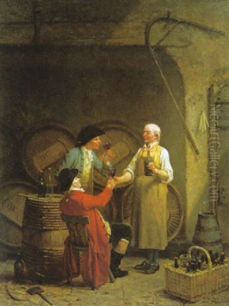 A La Sante Du Patron Oil Painting by Jan David Col