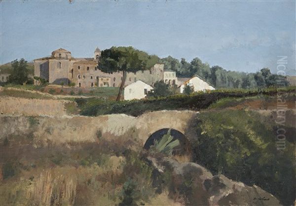 Scorcio Con Paesaggio Di Calabria Oil Painting by Domenico Colao