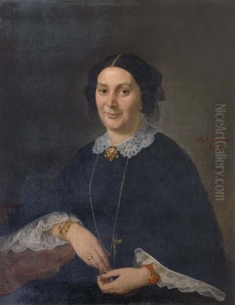 Portrait De Dame De Qualite Oil Painting by Alphonse Colas