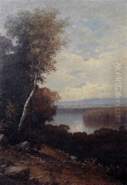 A Missouri River Landscape Oil Painting by George Ernest Colby