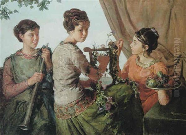 The Music Party Oil Painting by Joseph Wood Colby