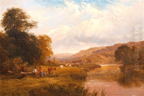 Across The Valley Oil Painting by George Cole