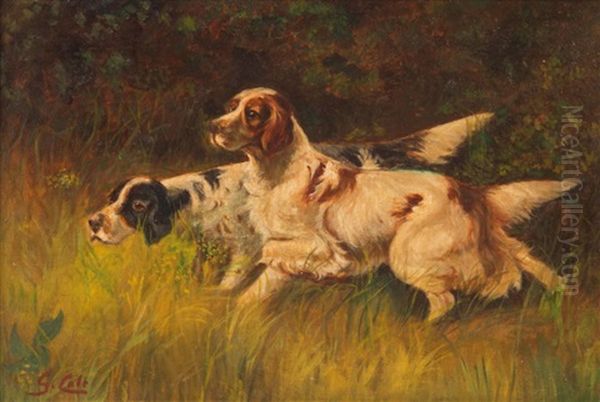 Chiens De Chasse Oil Painting by George Cole