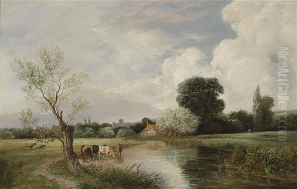 Backwater, Windsor Oil Painting by George Cole