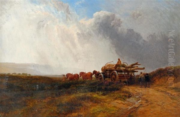 The Log Wagon Oil Painting by George Cole