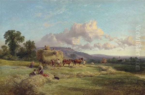 Harvesters Oil Painting by George Cole