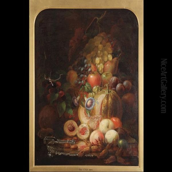 Still Life With Fruit Oil Painting by George Cole