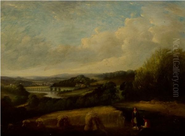 Leckhampton Hill, To Bishop Cleeve Hill, Cheltenham Oil Painting by George Cole