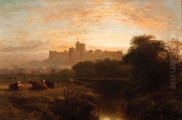 Windsor Castle Oil Painting by George Cole