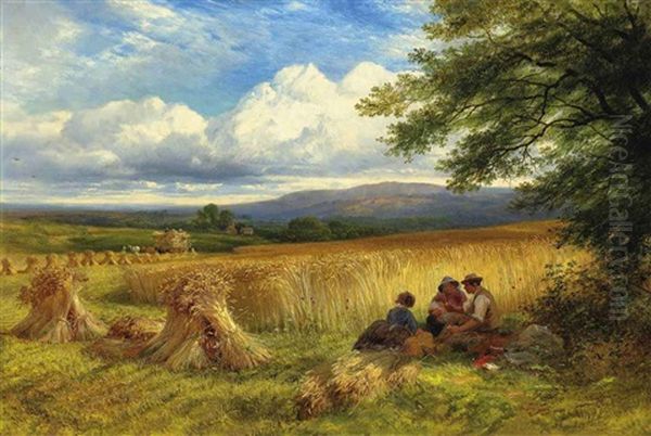 Harvest Rest Oil Painting by George Cole