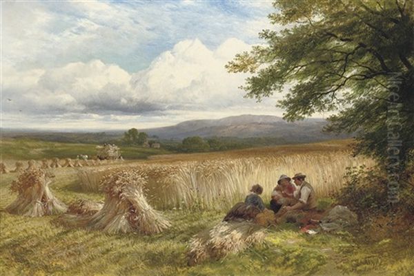 Harvest Rest Oil Painting by George Cole