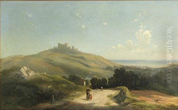 A View Of Dover From The Folkestone Road Oil Painting by George Cole