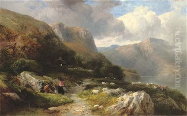 Near Dolgellau, North Wales Oil Painting by George Cole