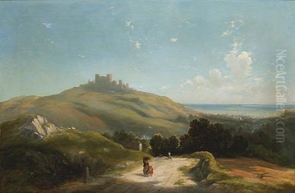 A View Of Dover From The Folkestone Road Oil Painting by George Cole