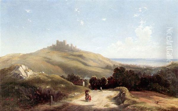 A View Of Dover From The Folkstone Road Oil Painting by George Cole