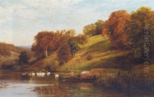 A View Of Arundel Park, Sussex Oil Painting by George Cole