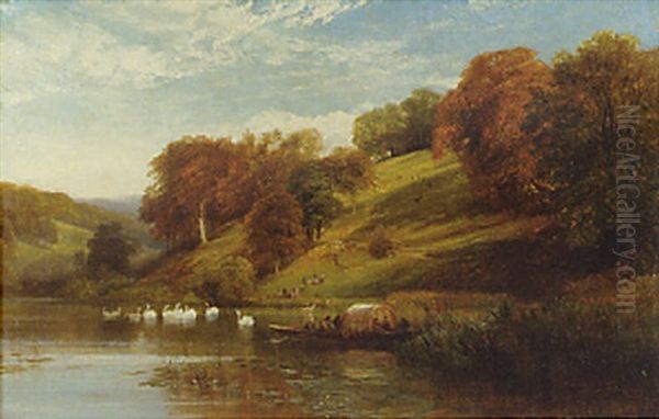 A View  Of Arundel Park, Sussex Oil Painting by George Cole