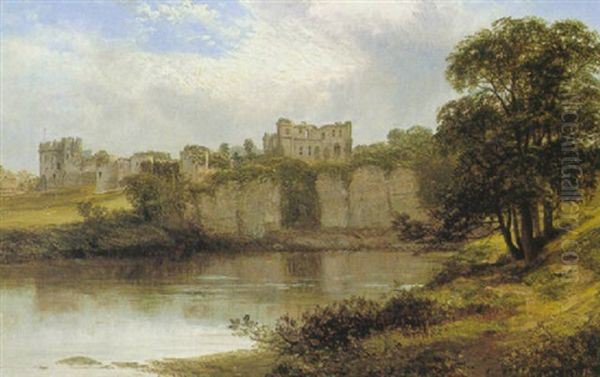 Chepstow Castle Oil Painting by George Cole