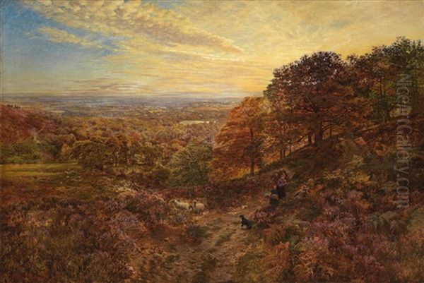 The Decline Of Day Oil Painting by George Vicat Cole