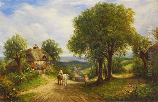 A Lane In Surrey Oil Painting by George Vicat Cole