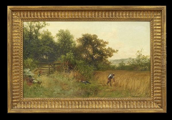 Harvester In A Meadow Oil Painting by George Vicat Cole