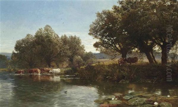 August Days Oil Painting by George Vicat Cole