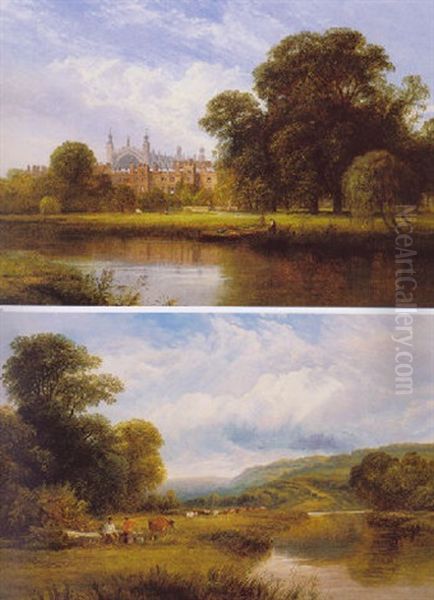 Eton From The Thames Oil Painting by George Vicat Cole