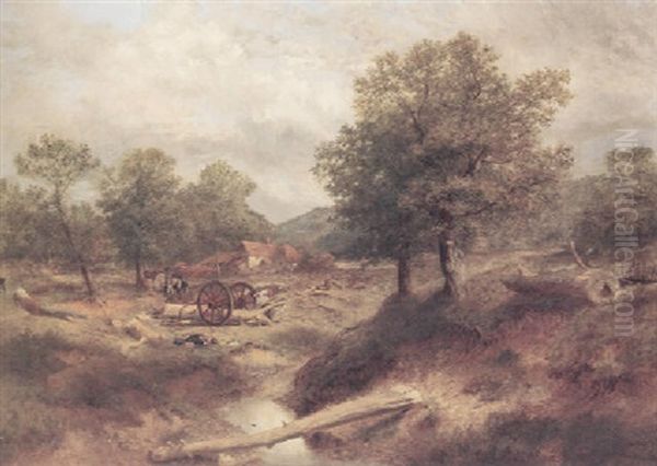 The Woodcutter Oil Painting by George Vicat Cole