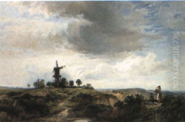 The Windmill On The Heath Oil Painting by George Vicat Cole