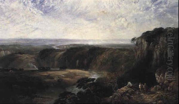 Chepstow, From The Windcliff Oil Painting by George Vicat Cole