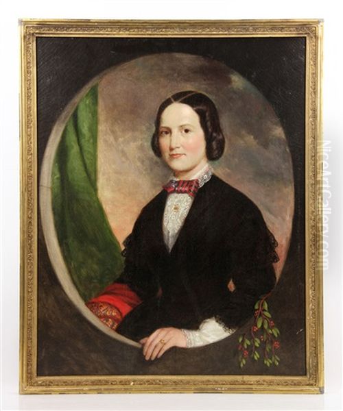 Portrait Of A Lady Oil Painting by Joseph Greenleaf Cole