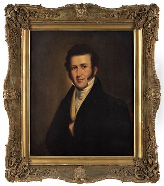 Portrait Of Captain Hall J. Tibbits Oil Painting by Joseph Greenleaf Cole