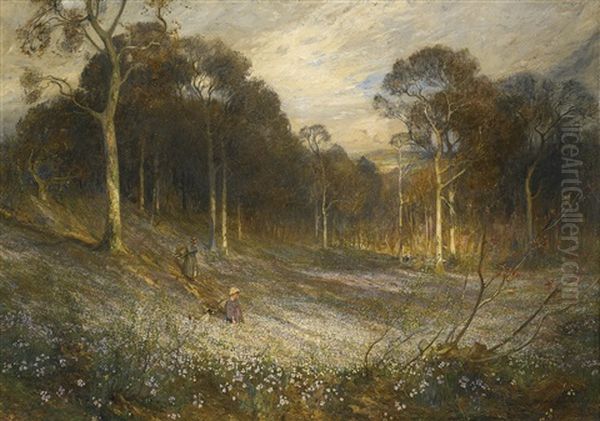 Woodlands Gay With Lady Smocks Oil Painting by Reginald Rex Vicat Cole