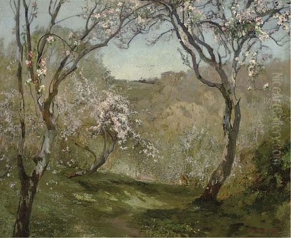 Spring Blossom Oil Painting by Reginald Rex Vicat Cole