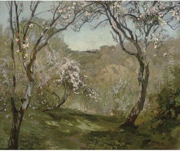 Spring Blossom Oil Painting by Reginald Rex Vicat Cole