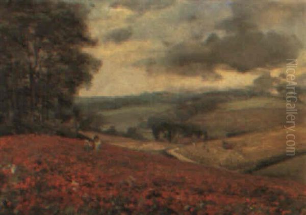 Poppies At Amersham, Buckinghamshire Oil Painting by Reginald Rex Vicat Cole