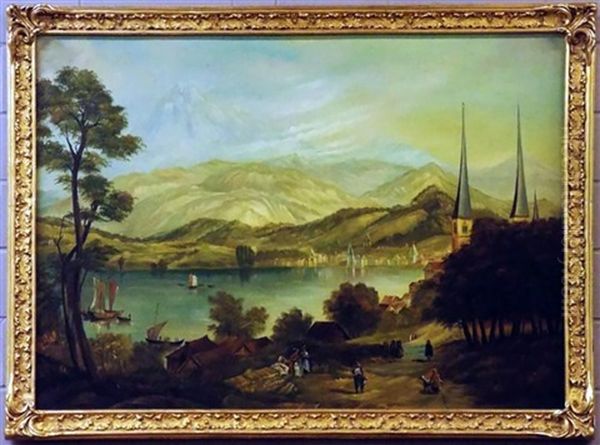 Hudson River School Landscape Oil Painting by Thomas Cole