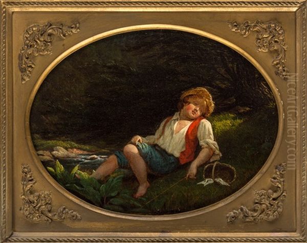 Resting Boy Oil Painting by Thomas Cole