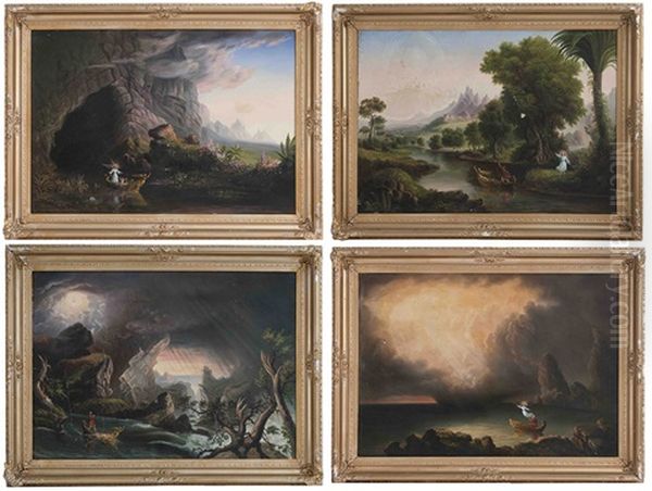 The Voyages Of Life Oil Painting by Thomas Cole