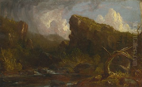 Landscape Sketch Oil Painting by Thomas Cole