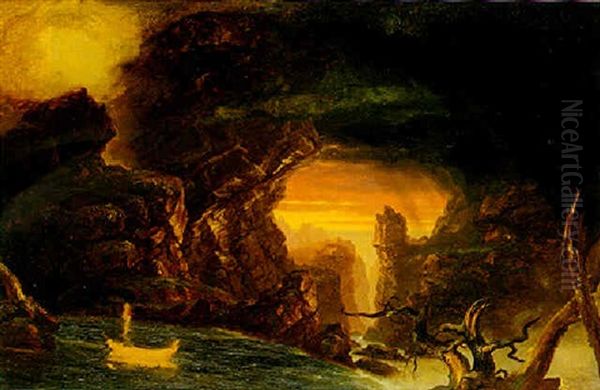 Replica Of The Voyage Of Life: Manhood Oil Painting by Thomas Cole