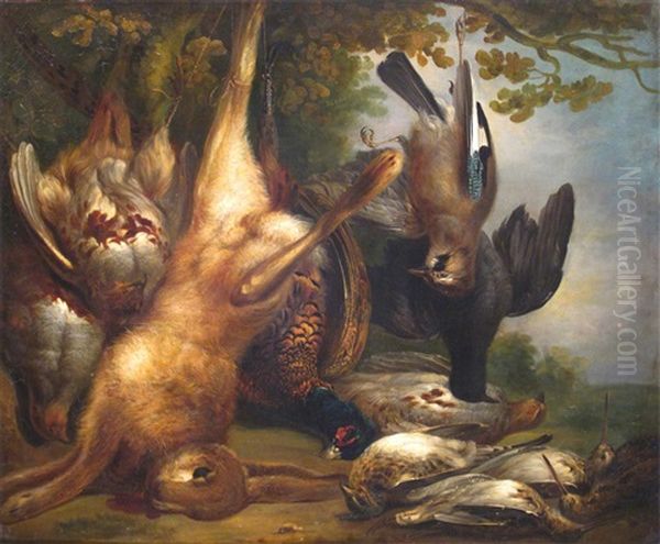 Still Life Of Dead Game Oil Painting by Edward Coleman