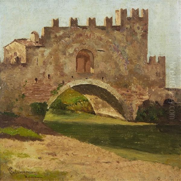 Ponte Nomentano, Roma Oil Painting by Francesco Coleman