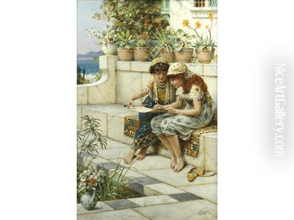 Reading The Letter Oil Painting by William Stephen Coleman