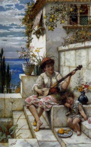 Sleepy Tune Oil Painting by William Stephen Coleman