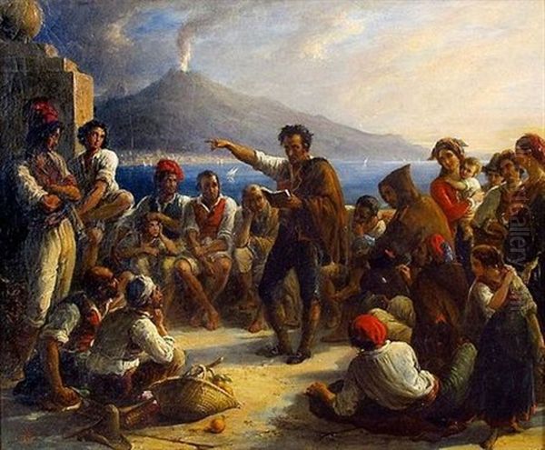 Les Revolutionnaires Napolitains Oil Painting by Alexandre Marie Colin