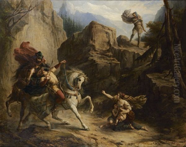 Histoire De Guillaume Tell Oil Painting by Alexandre Marie Colin