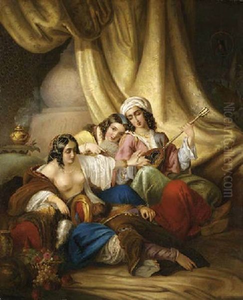 The Harem Serenade Oil Painting by Alexandre Marie Colin